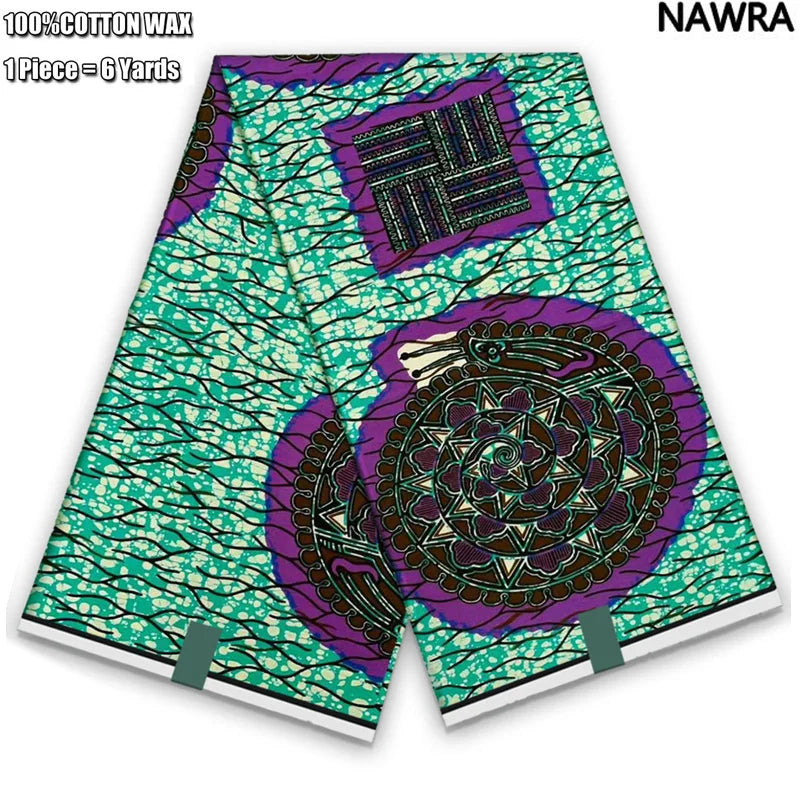 2026 African Real Wax Print Fabric - 100% Cotton Ghana Style Soft Ankara Pagne