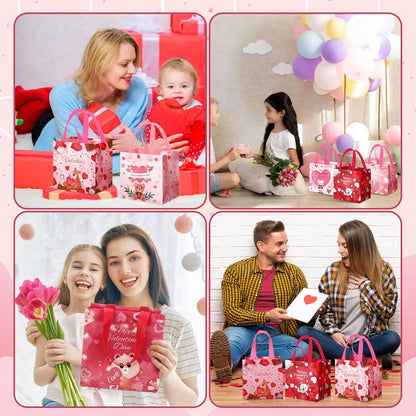 Valentine's Day Non-Woven Tote Bag: Waterproof Gift Packaging for Valentine's Day Gift Decoration