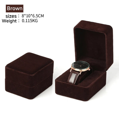 Flannelette Watch Packaging Box – Black Jewelry Storage Organizer for Bracelets, Women & Men Gift Wholesale