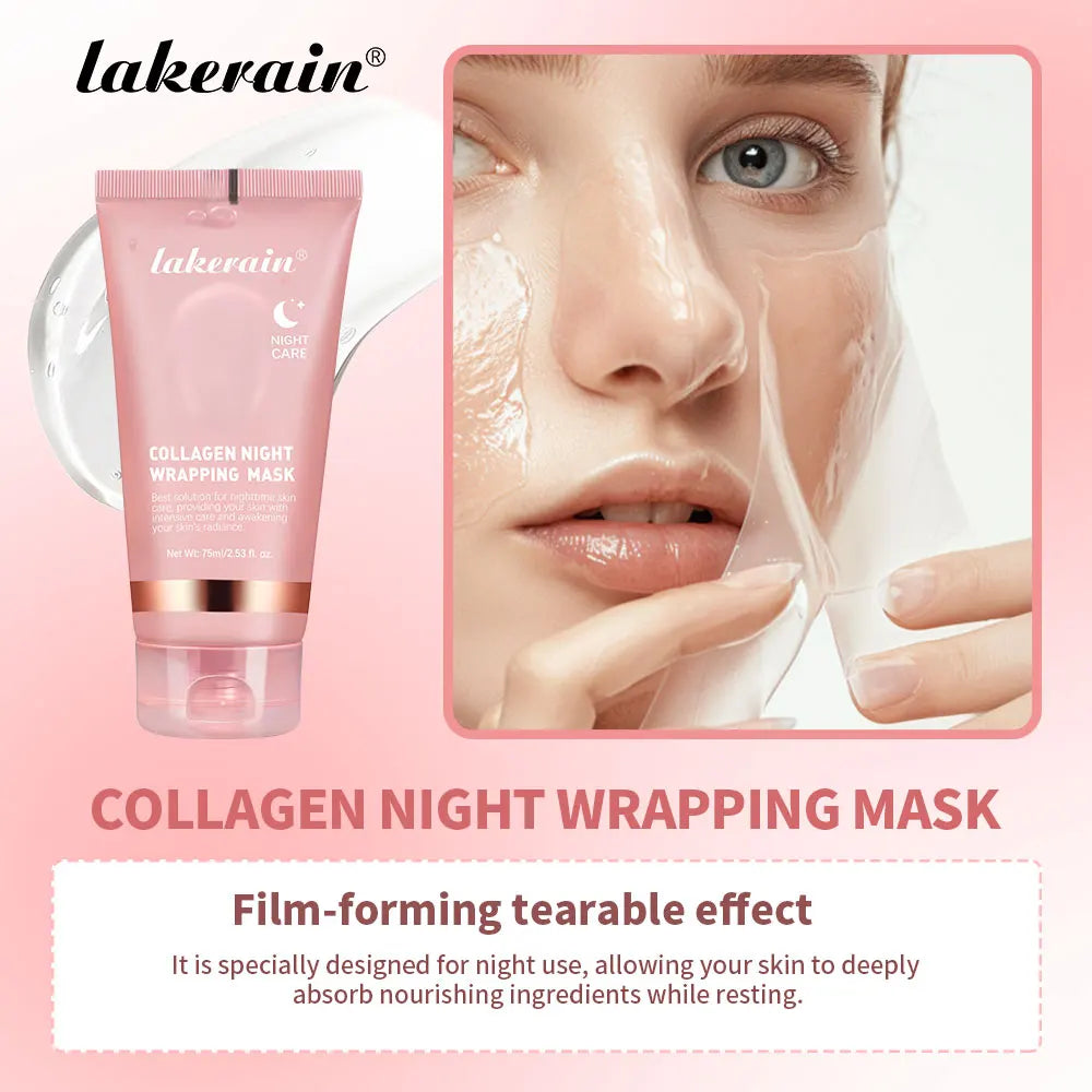 Night Collagen Wrapping Mask – Moisturizing, Brightening & Rejuvenating Korean Face Mask for Glowy Skin & Elasticity