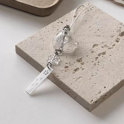 Elegant Pearl Wind Chime Keychain - DIY Phone Charm Chain Pendant Bag Accessory Gift for Women