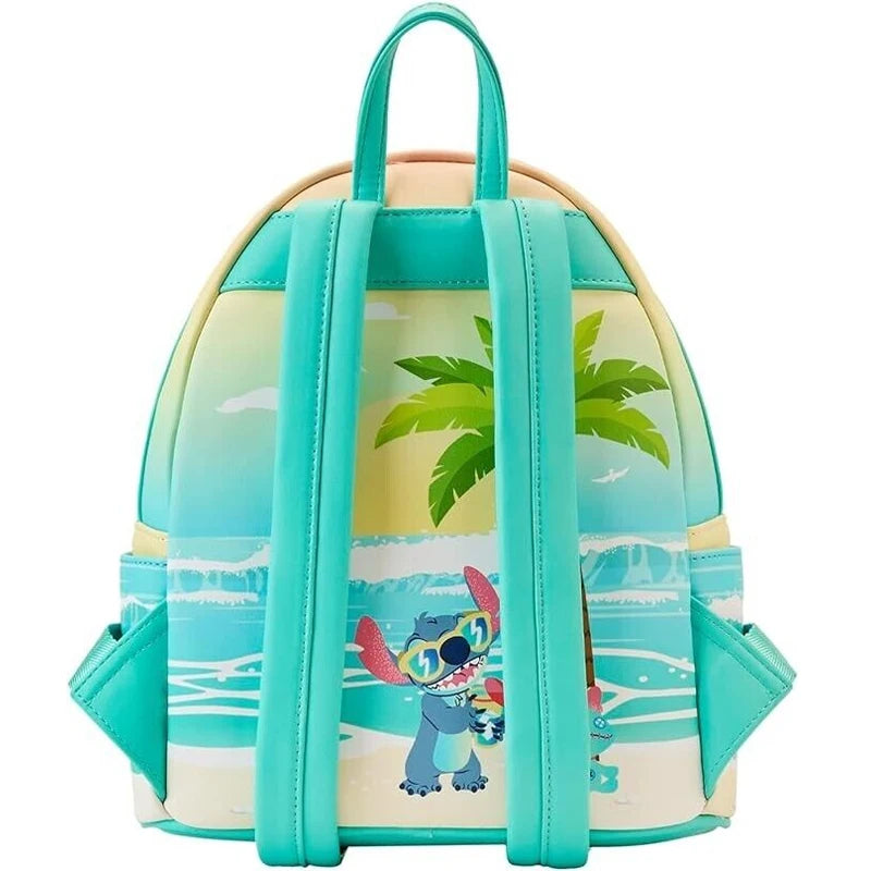 Stitch Luau Cosplay Double Strap Shoulder Bag – Women’s Beach Backpack & Wallet Purse