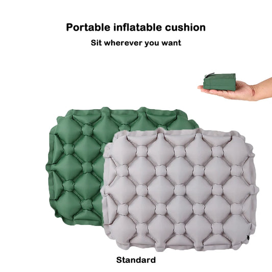 Inflatable Seat Cushion Portable Lightweight Air Sitting Pad Water & Moisture Resistant Camping Chair Mat for Outdoor Travel & Hiking Comfort Seat Pad