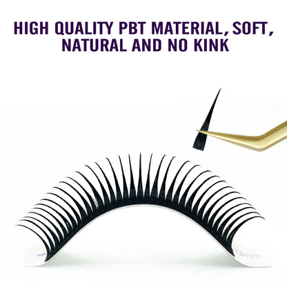 NATUHANA 0.07mm Wet Eyelash Extensions – Manga Wispy Spikes & Premade Fans for Cosplay & Volume