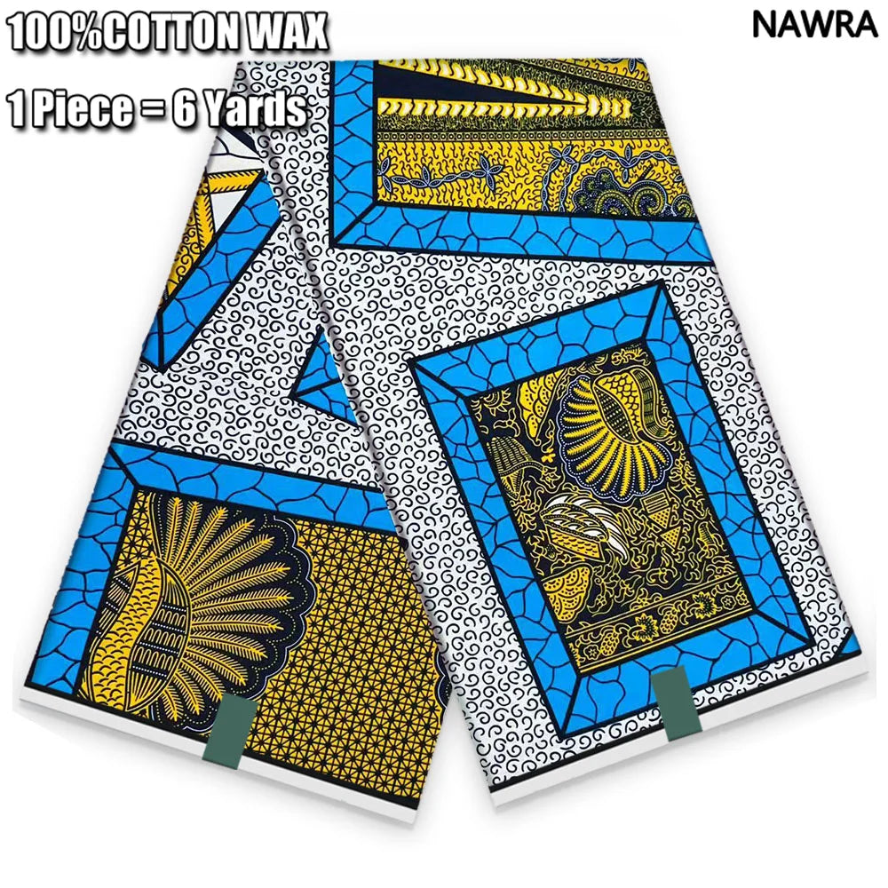2026 African Real Wax Print Fabric - 100% Cotton Ghana Style Soft Ankara Pagne