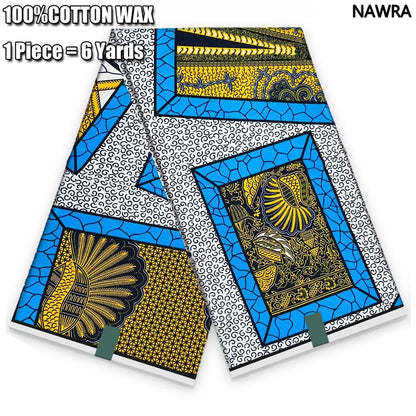 2026 African Real Wax Print Fabric - 100% Cotton Ghana Style Soft Ankara Pagne