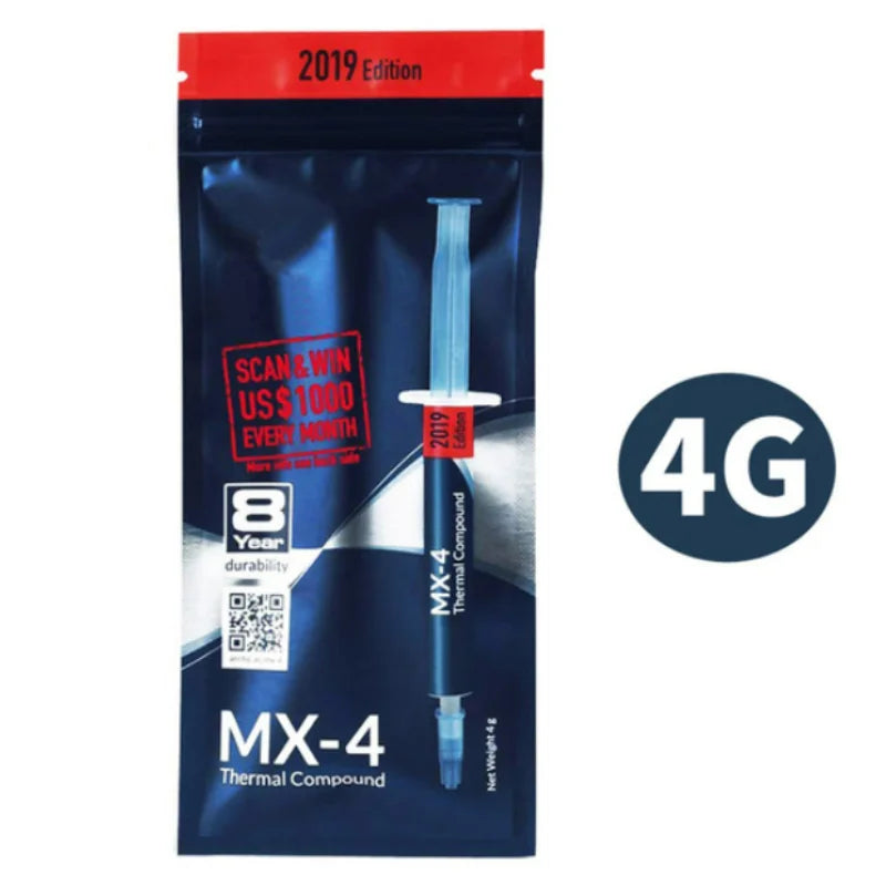 MX4 CPU Thermal Paste: High-Performance Processor Grease for CPU, GPU, Printer HeatSink - Available in 4G, 8G, and 20G Sizes