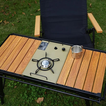 Newest Folding IGT Table – Lightweight Portable Roll-Up Table with Adjustable Legs for BBQ, Desktop Burner & Backpacking