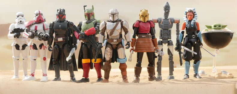 BLOKEES GV01 Star Wars Mandalorian Action Figure – Mando Djarin, Grogu, Boba Fett & Stormtrooper Collectible Toy Gift