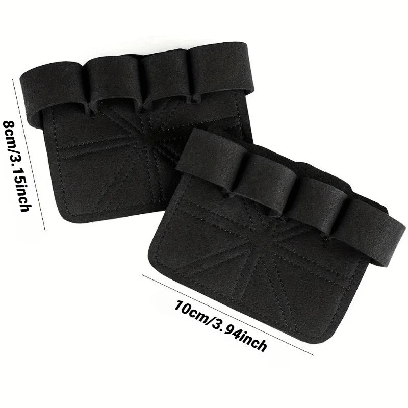 Fitness Four-Finger Gloves – Breathable Anti-Slip Leather Weightlifting Gloves with Shock Absorption for Men & Women