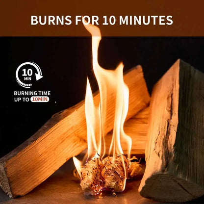 Natural Wood Fire Starters - Waterproof Campfire, BBQ, Grill, Fireplace and Wood Stove Charcoal Starters 30/60pcs