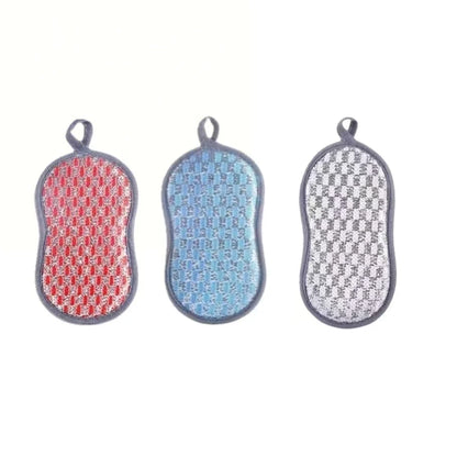 Double-Sided Kitchen Cleaning Sponges - Dishwashing Scrubber Pads & Reusable Scouring Tools