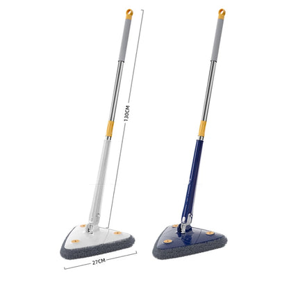 360-Degree Telescopic Rotatable Triangular Mop - New Lengthened, Adjustable, Wet and Dry Floor Cleaning Mop