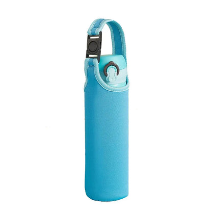 450-600ML Neoprene Water Bottle Cover Bag - Insulated Pouch Holder with Shoulder Strap for Sports & Camping