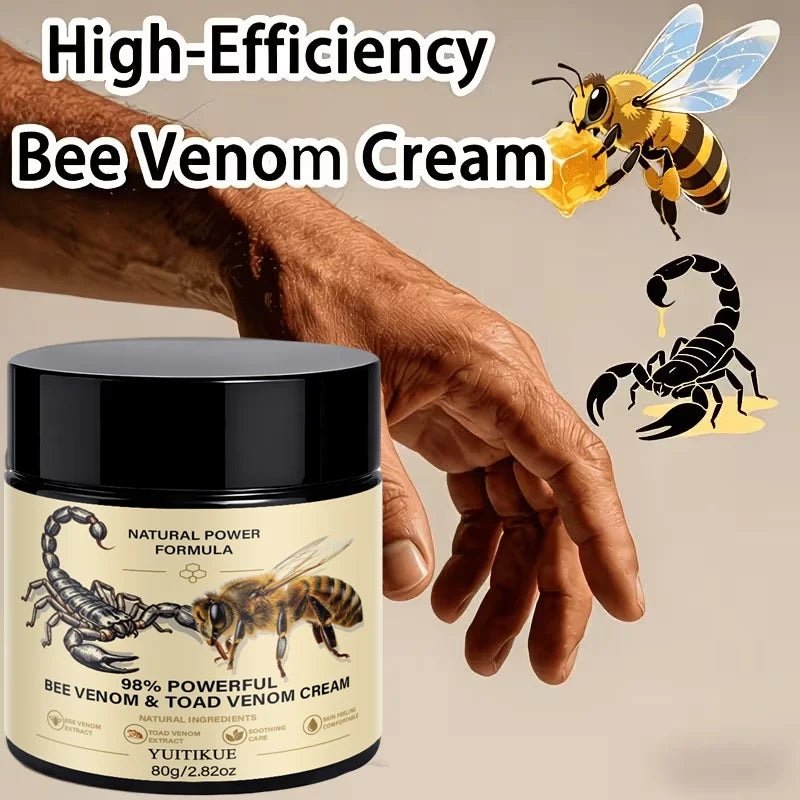 YUITIKUE Bee & Scorpion Venom Massage Cream – Herbal Muscle & Joint Soothing Balm, 80g