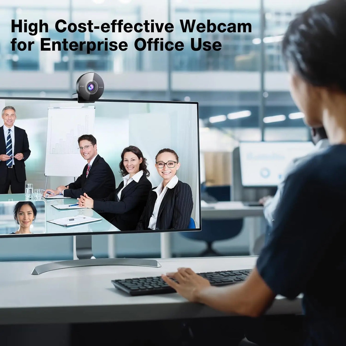 EMEET 4K Webcam with Microphone – 1080P 60FPS USB Mini Camera for Desktop & Laptop