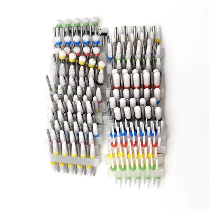 10PCS Ceramic Nail Drill Bits - Rotary Milling Cutters for Gel Polish Removal & Nail Grinding Machine Accessories
