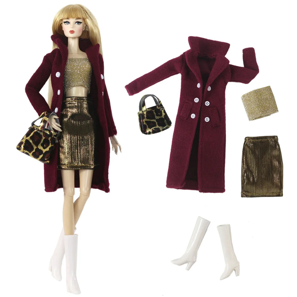 1:6 Scale Doll Clothes Set – Dress Outfit for 11.5-inch (30cm) Dolls, Multiple Styles for Girls’ Gifts