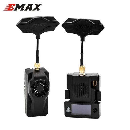 EMAX Aeris Link ExpressLRS ELRS Micro TX Module - 2.4G/915MHz Transmitter with OLED Screen & Cooling Fan for RC FPV Drones