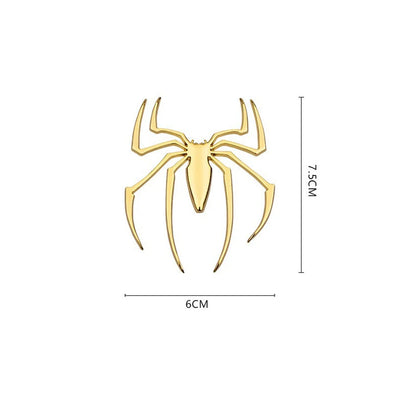 3D Metal Spider Car Sticker - Chrome Auto Emblem Badge for Exterior Styling & Vehicle Decoration