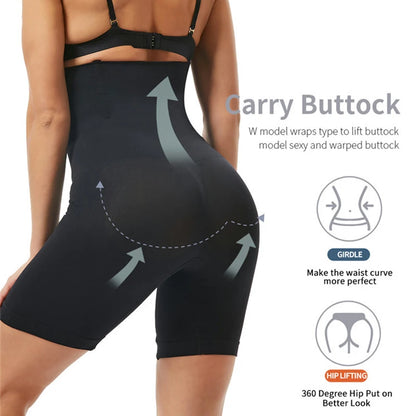 High Waist Trainer Panties: Women's Shapewear Slimming Sheath for Tummy Control, Hip & Butt Lifter - Mid Thigh Body Shaper