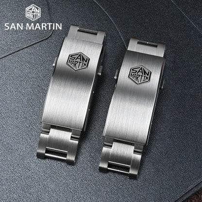 San Martin Fly Adjustable Clasp — 16mm Watch Bracelet Buckle Folding Clasp (Non-Universal)