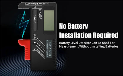 BT-168D Universal Battery Tester | Digital LCD Voltage Tester for AA, AAA, 9V, 1.5V, and Button Cell Batteries