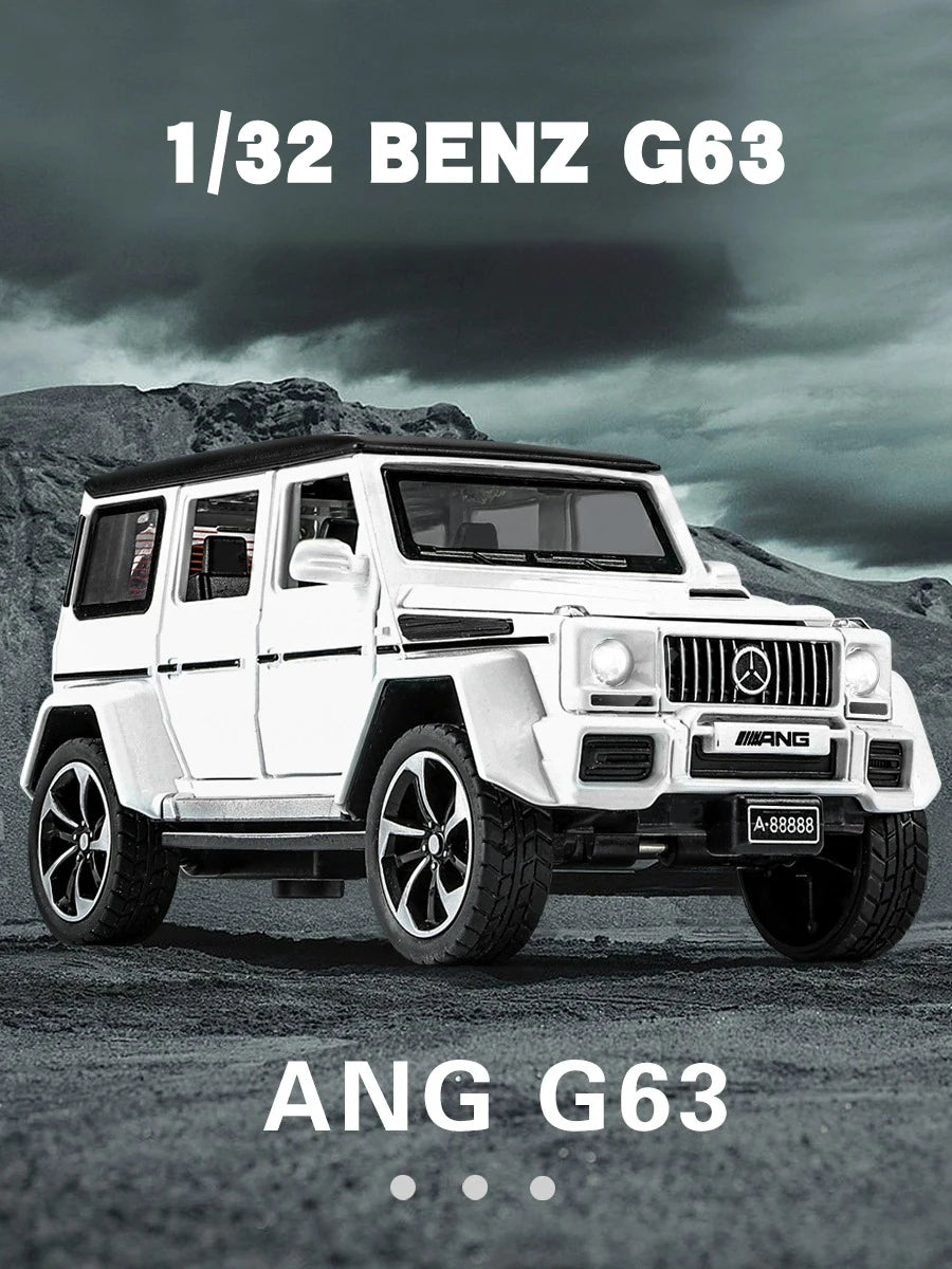 1:32 Mercedes Benz G63 Diecast Model Car with Sound & Light – Off-road SUV Miniature Alloy Toy Gift for Boyfriend