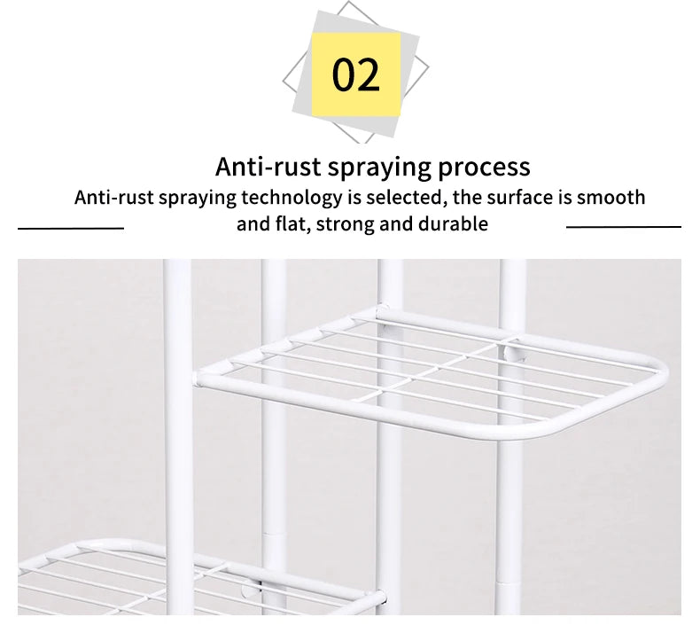 Cordlal Iron Plant Stand 6/7/8-Layer Flower Pot Holder Rack Organizer for Home Garden Decor