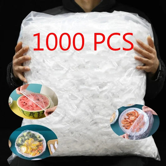 Disposable Food Cover Wrap Bowl Covers, Food Grade Fresh-Keeping Plastic Wrap Bags for Kitchen Storage Accessories