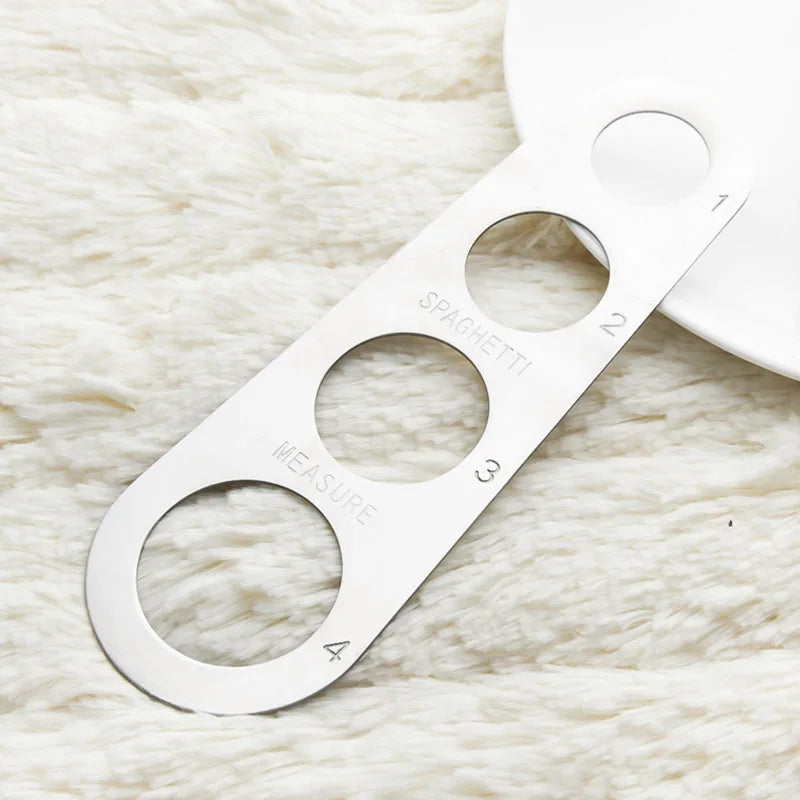 Stainless Steel Spaghetti Measurer - Your Pasta Portion Perfectly Measured with Kitchen Cake Ruler Tapeline - Free Measuring Kitchen Tool