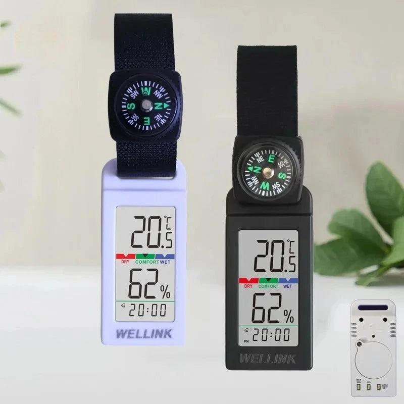 Mini LCD Thermometer & Hygrometer - Portable Temperature & Humidity Meter for Camping, Hiking, Vehicle & Indoor Use