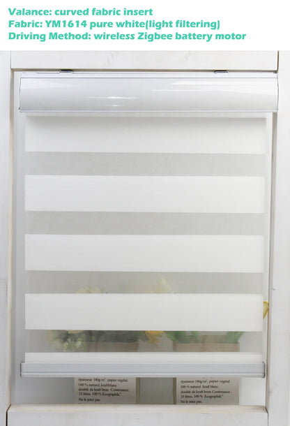Decopedia Custom Made Zebra Blinds – Motorized Roller Blackout Day & Night Window Blinds for Sliding Doors