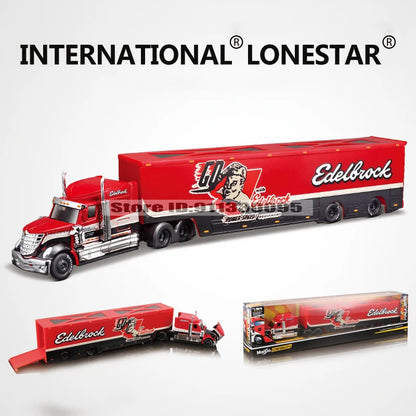 Maisto 1:64 Mack Anthem & LoneStar Trailer Model — Alloy Diecast Transport Simulation Car Collection