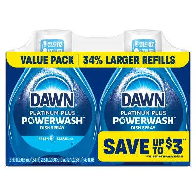 Dish Soap Spray Refill - 16 oz Fresh Scent Grease-Cutting Kitchen Cleaner