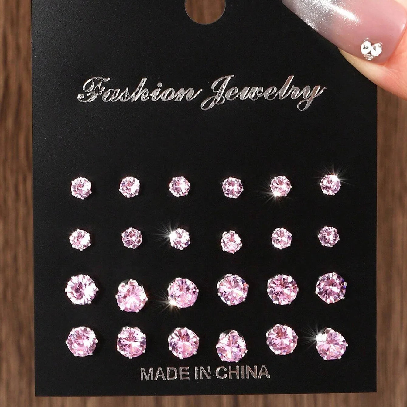 12 Pairs Luxurious Zirconia Earrings Set – Shiny Elegant Simple Stud Jewelry Gift for Parties, Couples & Daily Wear