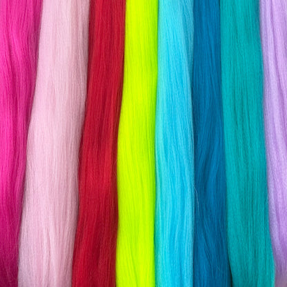 2Pcs Purple Synthetic Ponytail Extensions – Long Straight Hair Accessories with Rubber Bands for Women & Halloween