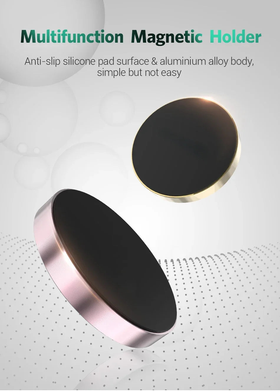 Universal Magnetic Car Phone Holder — Dashboard & Wall Mount Stand for iPhone, Xiaomi, Huawei, Samsung