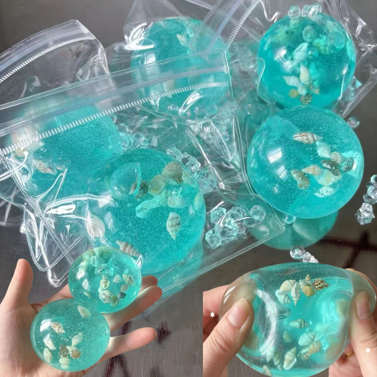 Adult Ocean Squishy Stress Balls – Sensory Fidget Toys for Anxiety & Autism Relief, Maltose Water Ball Bulk Gift