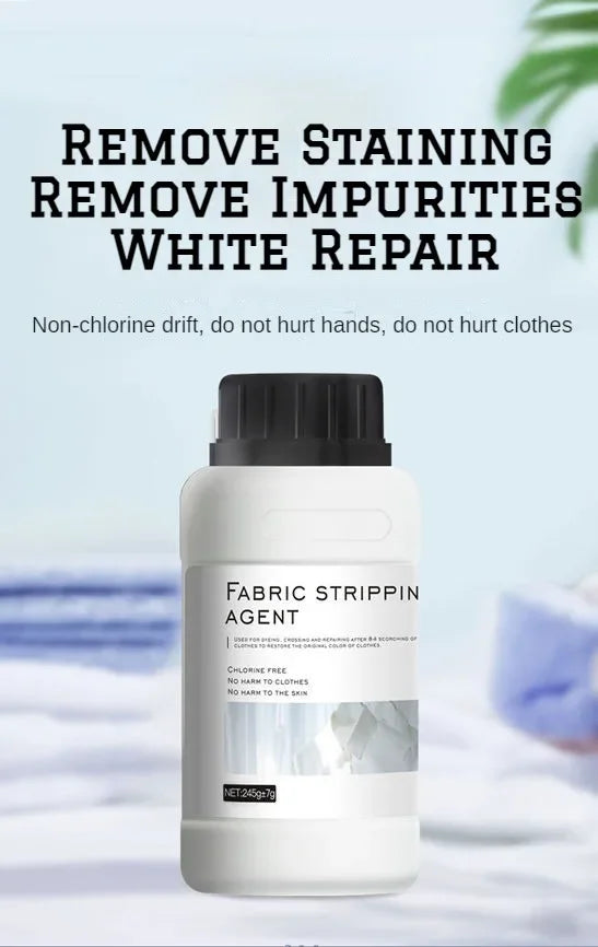 110-250g White Clothes Oxygen Bleach — Laundry Stain Remover, Oil Stain Cleaner & Whitening Detergent for Clothing
