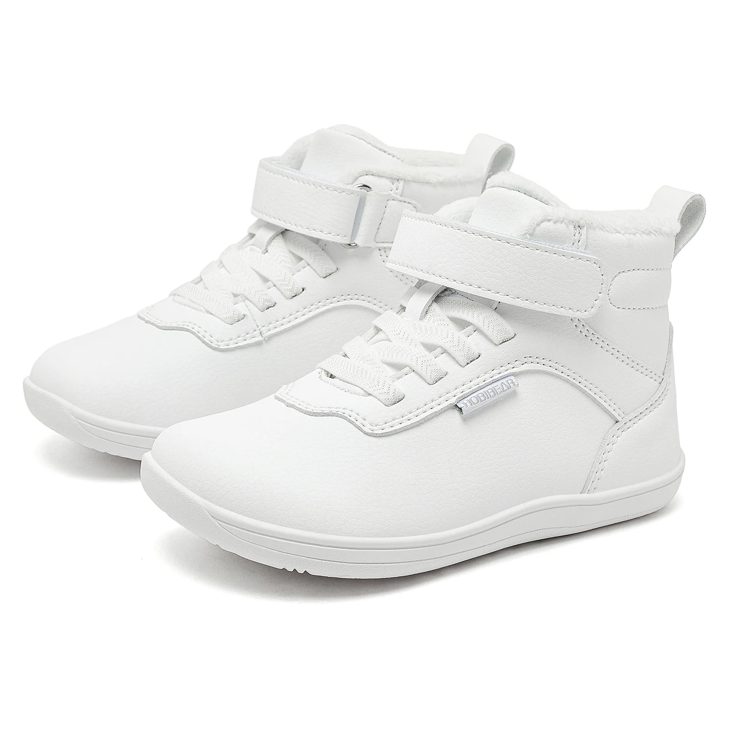 HOBIBEAR Kids Winter Shoes – Wide Toe Box Faux Fur Lined Ankle Sneakers for Boys & Girls