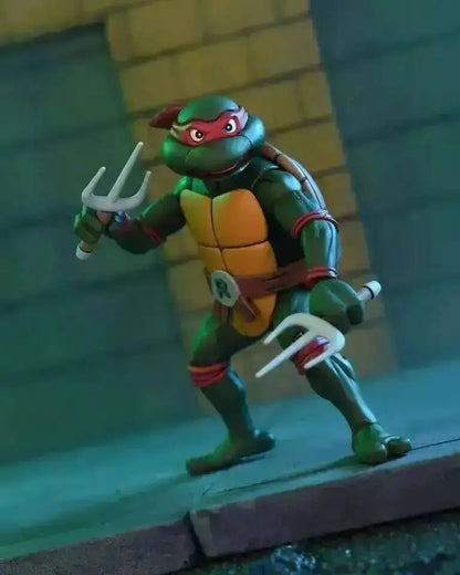 Four New NECA Anime Action Figures – Leonardo Teenage Mutant Ninja Turtles Pizza Club Model Figurines for Toys & Shelf Display