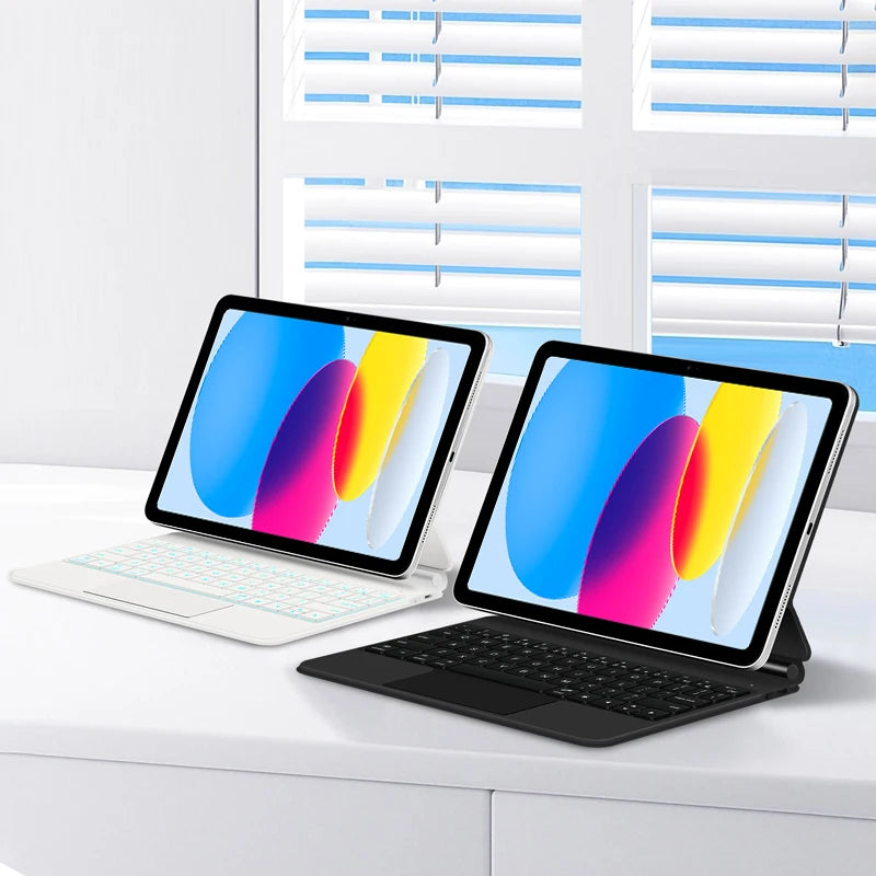 Magic Keyboard Case for iPad — Smart Magnetic Folio for iPad 11th & 10th Gen 11" (2025 A16, A3354/A3355/A3356/A2696)