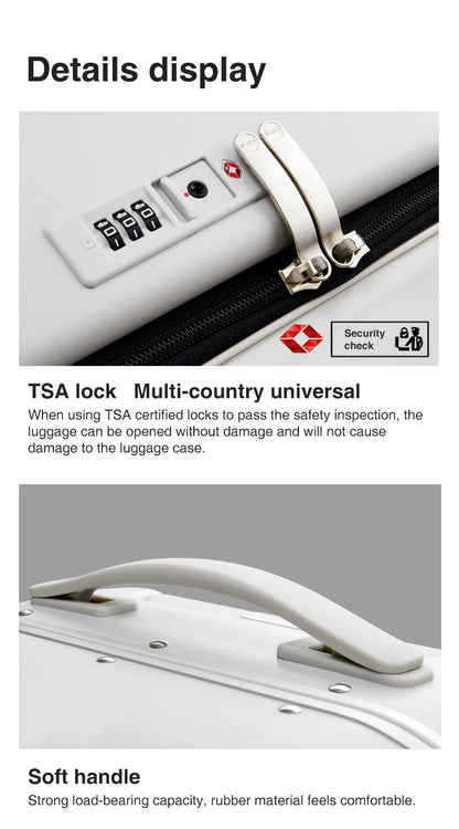 Mixi Aluminum Frame Carry-On Suitcase — Patent Design Rolling Luggage for Cabin, 18/20/24 Inch M9260