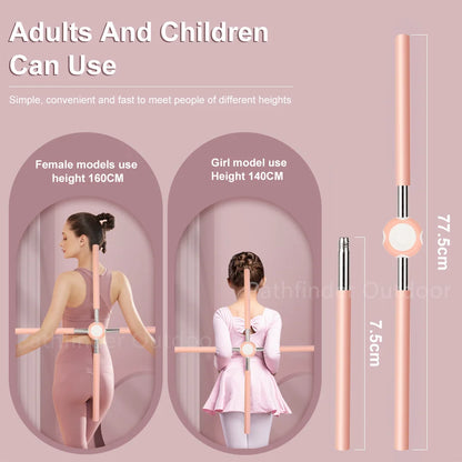 Adjustable Yoga Hunchback Corrector: Stainless Steel Body Stick for Improved Posture, Standing Training - Gym & Home Sports Equipment
