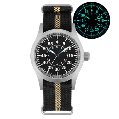 Militado ML05 Vintage Quartz Watch 38mm with VH31 Movement, Domed Sapphire Crystal, AR Coating & Luminous Dial