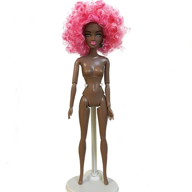 Adollya 32cm 1/6 African Doll — 10-Joint Movable Black American BJD Doll with Makeup, Toy for Girls & Kids Gifts