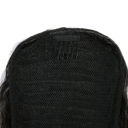 Gladys Water Wave Ponytail: Heat-Resistant Synthetic Fiber Curly Drawstring Hair Extension - Perfect for Black Women
