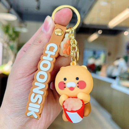 Choonsik Silicone Keychain - Cute Figurine Pendant for Car Keys, Bags & Small Gifts