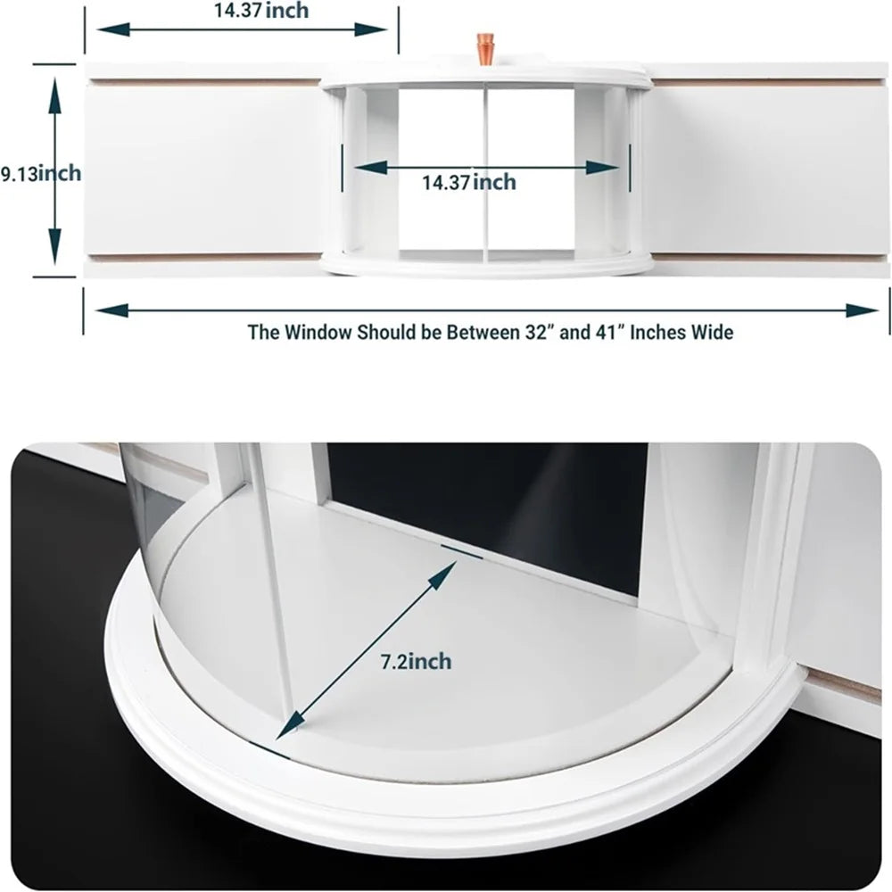 Window Bird Feeder - 180° Clear View Hanging Bird Feeding Tray for Easy Bird Watching & Outdoor Decor